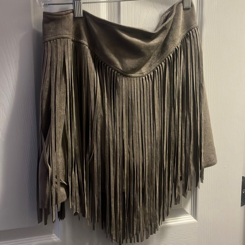 Mumu suede shirt skirt
